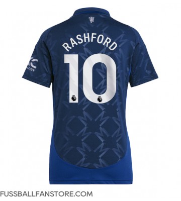 Manchester United Marcus Rashford #10 Replik Auswärtstrikot Damen 2024-25 Kurzarm